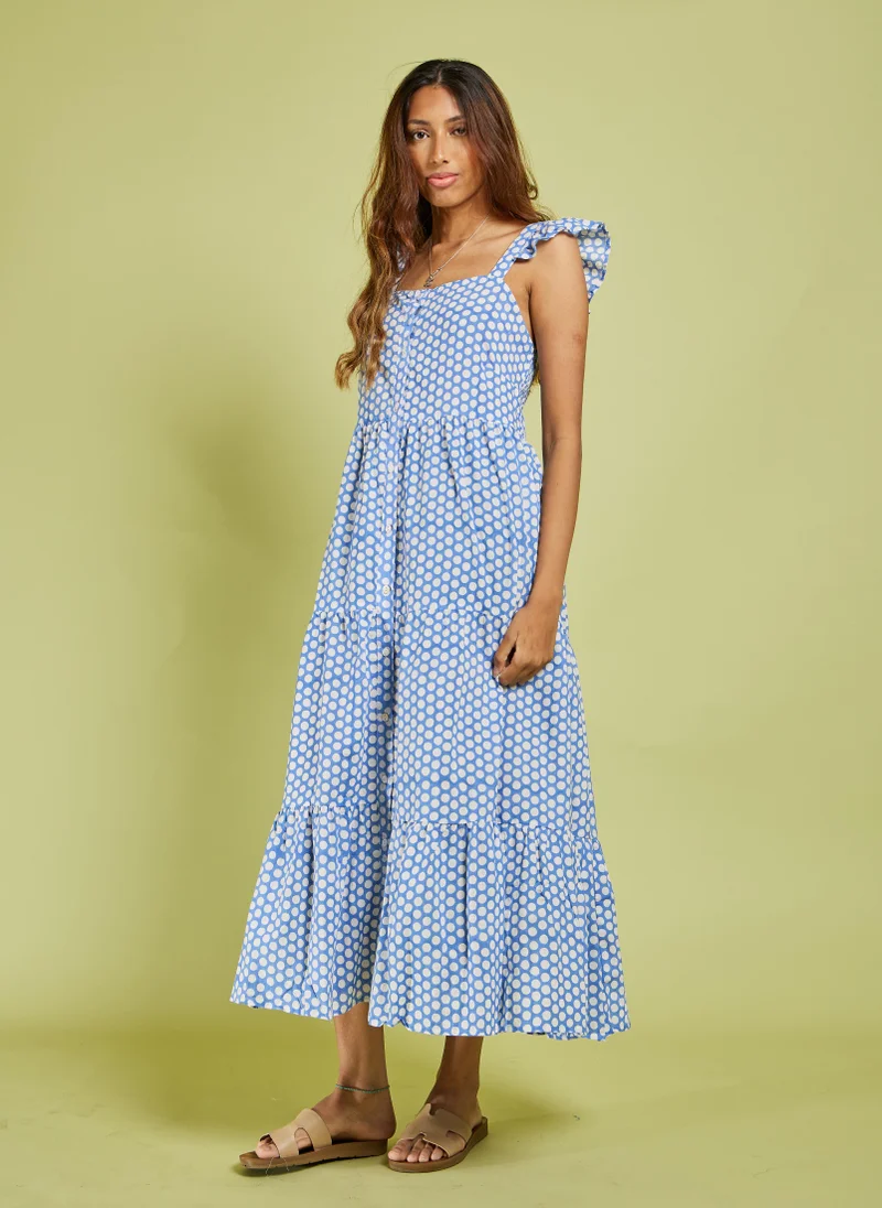 كشمش فستان ميدي منقط